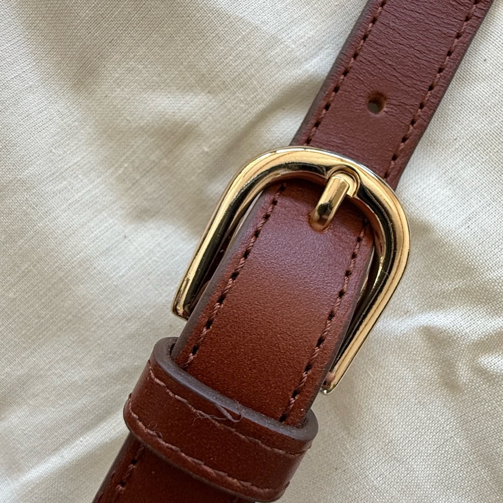 A.P.C. Tan Leather Demi Luna (Half Moon) Crossbody Bag NWT - Picture 5 of 11